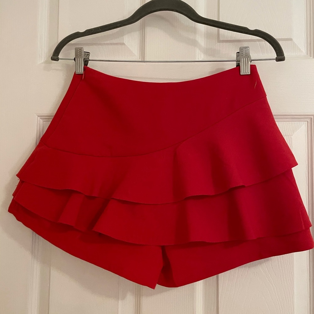 Red skort